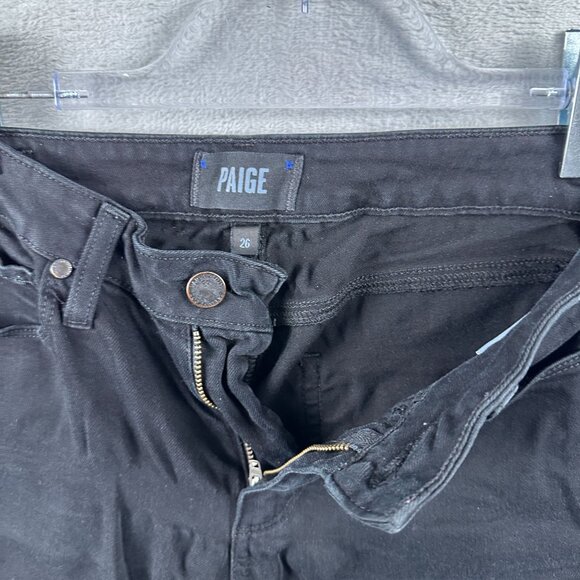 Paige Hoxton Ultra Skinny Jeans Womens Size 26 Mid Rise Stretch Black - Picture 5 of 12